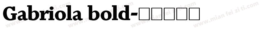 Gabriola bold字体转换